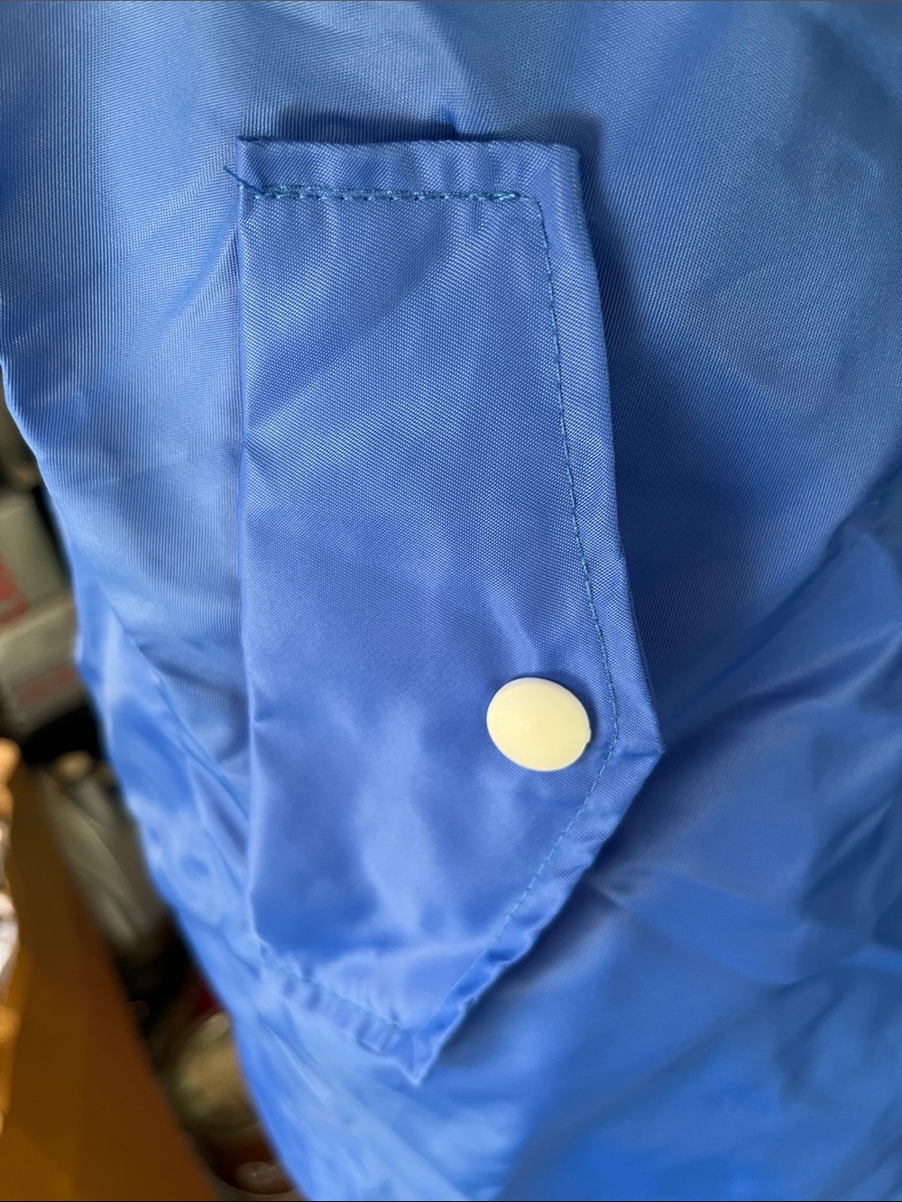 Blue Hooded Rain Jacket - Brand Unknown - Picture 3 of 3